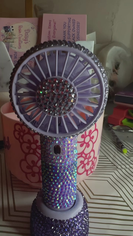 Iridescent Mini Rechargeable Fan